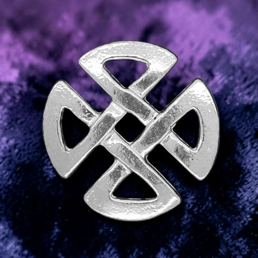 Celtic Love Knot Brooch, Handcast Pewter, Polished Finish