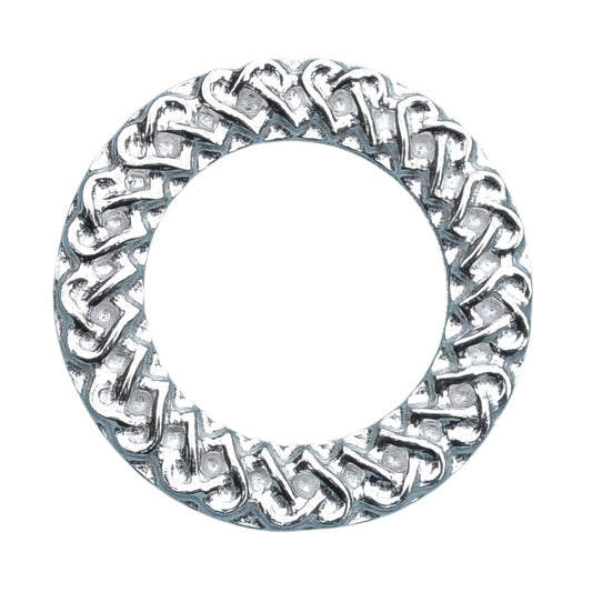 Celtic Knot Brooch (Linked Hearts Design), Handcast Pewter, Polished Finish