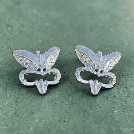 Maori Tiki Cufflinks (Traditional Design), Handcast Pewter Cufflinks, Polished Finish