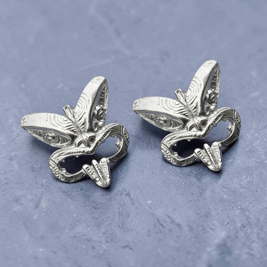 Maori Tiki Cufflinks (Traditional Design), Handcast Pewter Cufflinks, Polished Finish