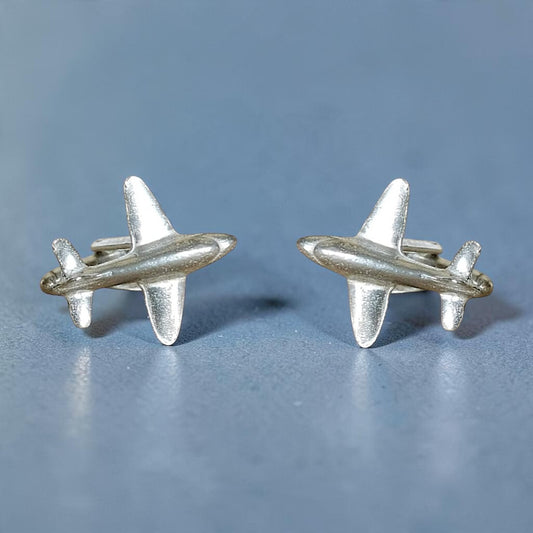 Douglas DC3 Cufflinks, Handcast Pewter Cufflinks, Polished Finish