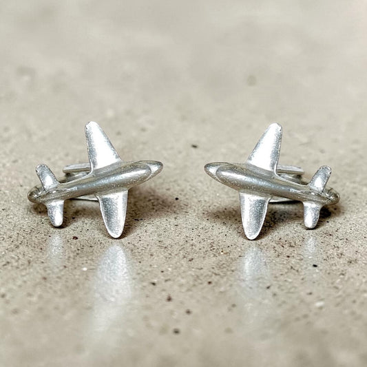 Douglas DC3 Cufflinks, Handcast Pewter Cufflinks, Polished Finish
