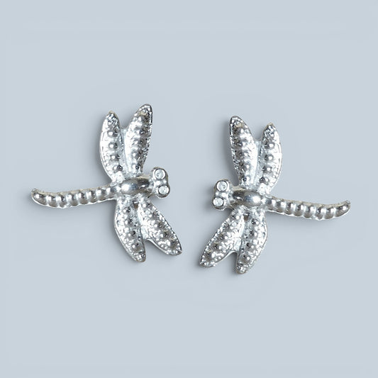 Dragonfly Cufflinks (3D Design), Handcast Pewter Cufflinks, Polished Finish