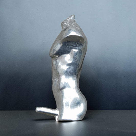 Torso Figurine, Miniature Male Torso, X Rated, Handmade Pewter