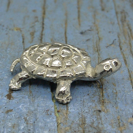 Turtle Figurine, Miniature Turtle, Handmade, in Fine Pewter, by William Sturt