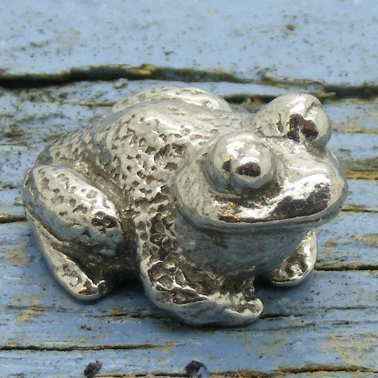 Frog Figurine, Frog Lovers Gift, Handmade, in Fine Pewter, by William Sturt