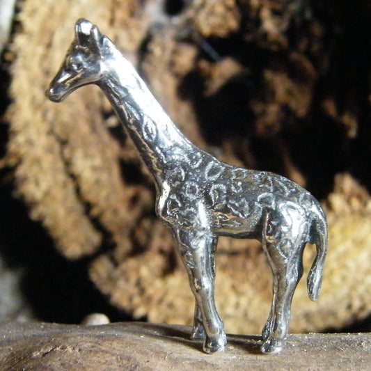 Giraffe Figurine, Miniature Giraffe, Handmade, in Fine Pewter, by William Sturt
