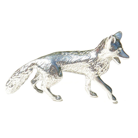 Tiny Fox Figurine, Fox Gift, Handmade, In Fine Pewter, by William Sturt