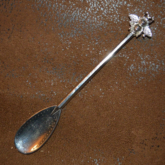 Bee Jam Spoon, Pewter Jam Spoon with Bee, Hand-cast in Fine Pewter by William Sturt