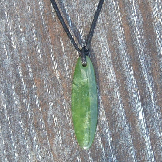 New Zealand Jade (Pounamu) Pendant Carved From Hand Foraged West Coast Pounamu (Greenstone or Jade)