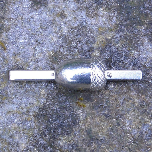 Acorn Tie Clip, Acorn Tie Slide, Handmade in Fine Pewter by William Sturt