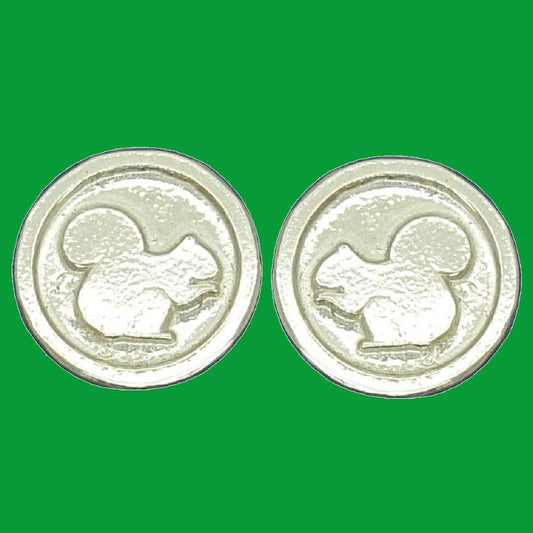 Squirrel Cufflinks, Handcast Pewter Cufflinks, Polished Finish