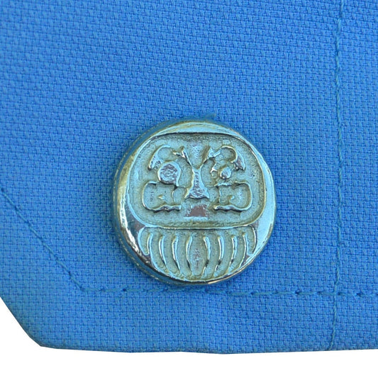 Daruma Cufflinks, Handcast Pewter Cufflinks, Polished Finish