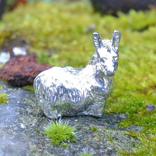Donkey Figurine, Miniature Donkey, Handmade, in Fine Pewter, by William Sturt