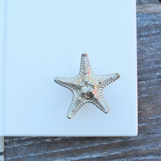 Starfish Kitchen Knobs, Starfish Drawer Knob, Starfish Cabinet Knobs, Handmade, in Fine Pewter, by William Sturt