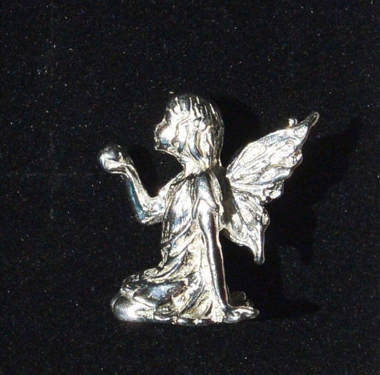 Miniature Fairy, Fairy Figurine, Adora, Handmade, in Fine Pewter, by William Sturt