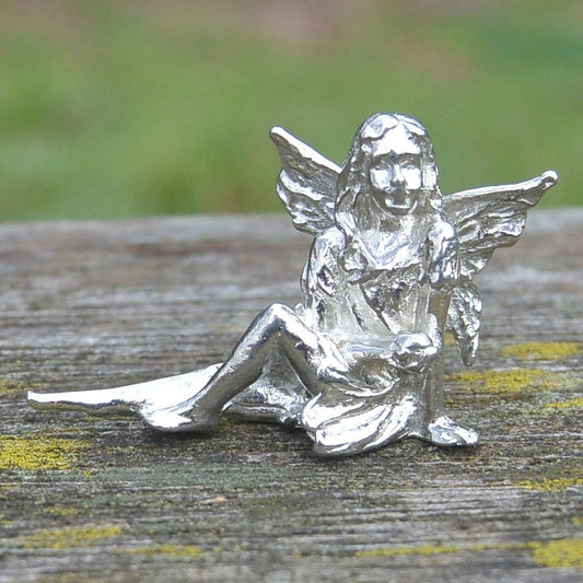 Miniature Fairy, Fairy Figurine, Tilly, Handmade, in Fine Pewter, by William Sturt