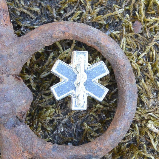 Blue Light Emergency Services Lapel Pin, Handmade, in Fine Pewter, by William Sturt