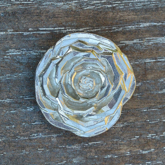Rose Statement Ring, Rose Ring, Adjustable Ring, Handmade, in Fine Pewter, by William Sturt