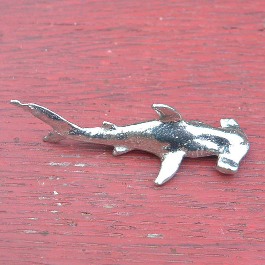 Hammerhead Shark Figurine, Miniature Shark, Handmade, in Fine Pewter, by William Sturt