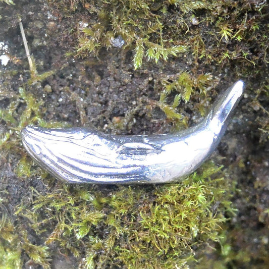 Blue Whale Figurine, Whale Miniature, Handmade, in Fine Pewter, by William Sturt