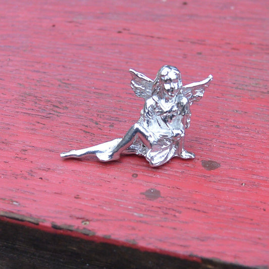 Garden Fairy Figurine, Fairy Gift, Handmade, In Fine Pewter, by William Sturt