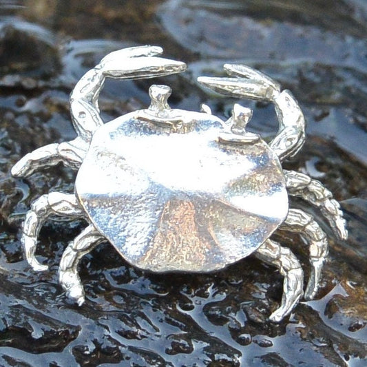 Crab Figurine, Miniature Crab, Handmade, in Fine Pewter, by William Sturt