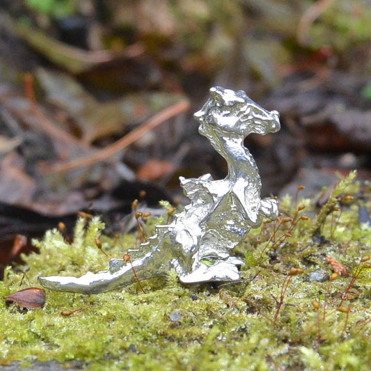 Dragon Figurine, Dragon Totem, Handmade, in Fine Pewter, by William Sturt