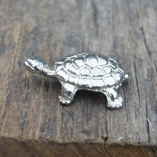 Turtle Figurine, Miniature Turtle, Handmade, in Fine Pewter, by William Sturt