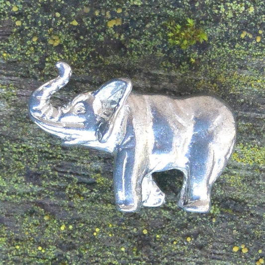 Elephant Figurine, Miniature Elephant, Elephant Totem, Handmade, in Fine Pewter, by William Sturt