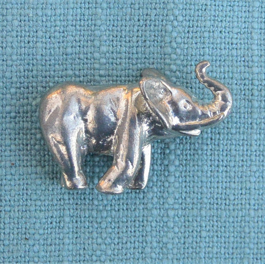 Elephant Figurine, Miniature Elephant, Elephant Totem, Handmade, in Fine Pewter, by William Sturt
