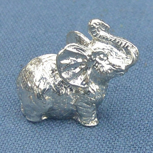 Elephant Figurine, Elephant Miniature, Elephant Totem, Handmade, in Fine Pewter, by William Sturt