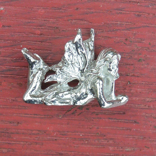 Garden Fairy Figurine, Fairy Gift, Handmade, In Fine Pewter, by William Sturt