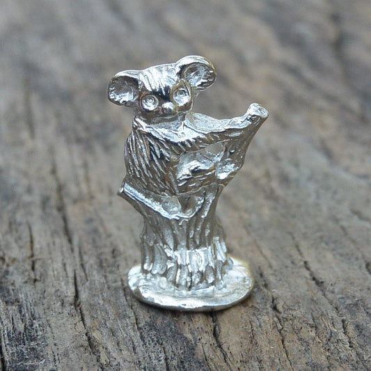 Koala Figurine, Koala Miniature, Handcast, in Fine Pewter, by William Sturt