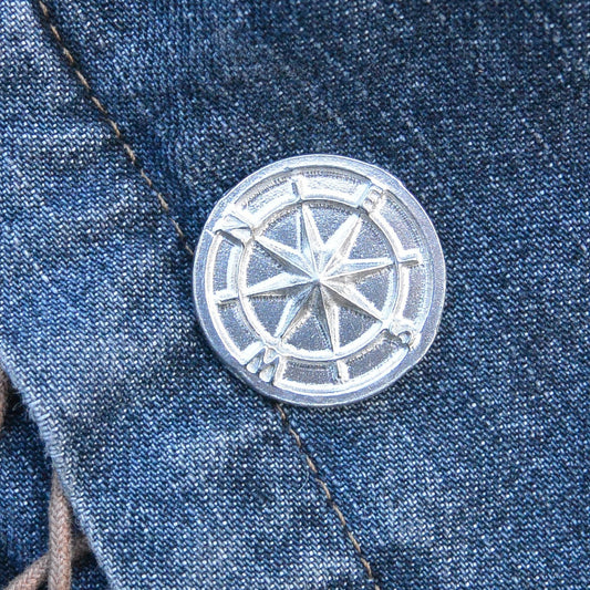 Compas Travel Pocket Token, Traveller Pocket Coin, Handmade, by William Sturt, in Fine Pewter
