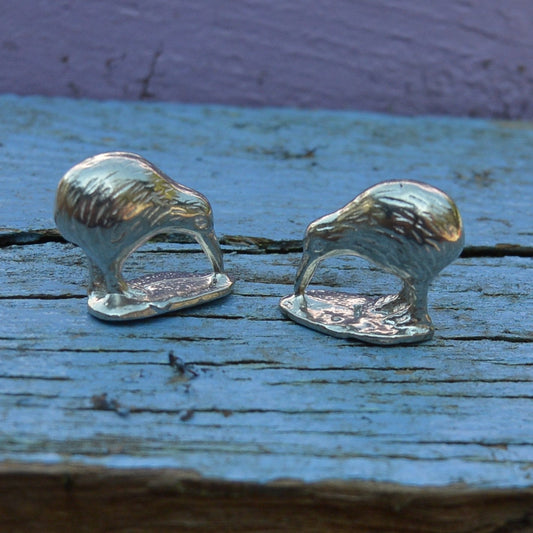 Kiwi Figurine, Kiwi Bird From New Zealand, Handmade, in Fine Pewter, by William Sturt