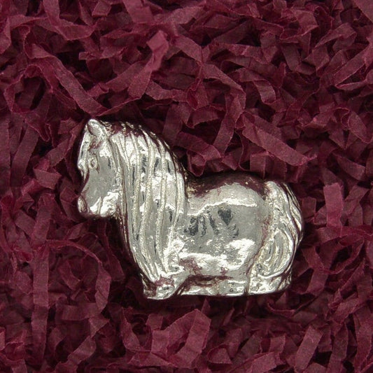 Tiny Pony Figurine, Pony Gift, Handmade, In Fine Pewter, by William Sturt