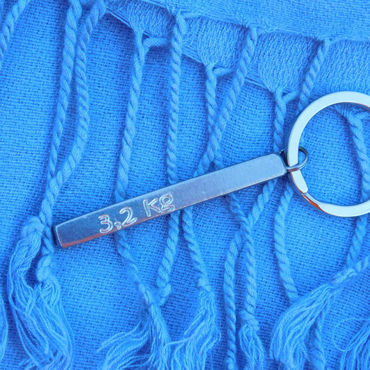Personnalised Baby Keyring, New Baby Keyring, Engraved Bar Keyring, Handmade, in Finest Pewter, by William Sturt