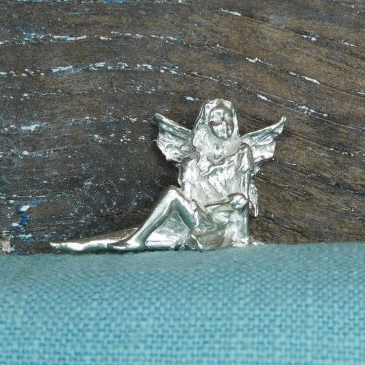 Tiny Flower Fairy Figurine, Fairy Gift, Tilly Fairy, Handmade, In Fine Pewter, by William Sturt