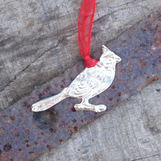 Jay Christmas Decoration, Jay Decoration, Handmade, in Finest Pewter, by William Sturt