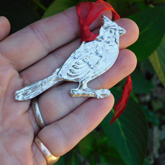 Jay Christmas Decoration, Jay Decoration, Handmade, in Finest Pewter, by William Sturt