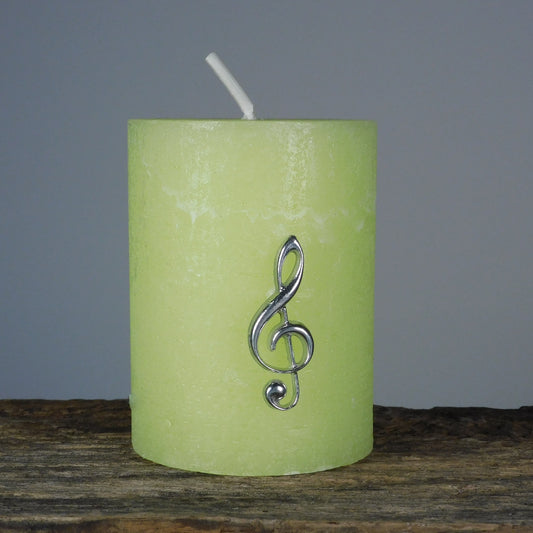 Set of Treble Clef Candle Pins, Three Music Themed Candle Decorations, Handmade, in Finest Pewter, by William Sturt