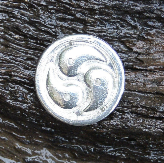 BDSM Lapel Pin, Bdsm Accessories, Bdsm Gifts, Handmade, in Fine Pewter, by William Sturt