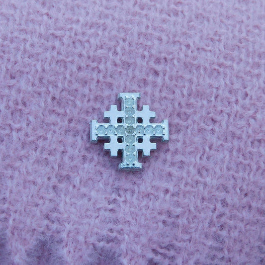Jerusalem Cross Lapel Pin, Five Fold Cross Lapel Pin, Religious Lapel Pin, Handmade in Finest Pewter, by William Sturt