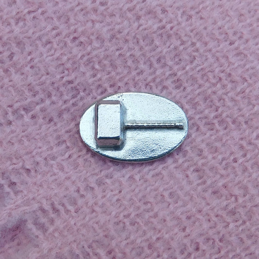 Thors Hammer Lapel Pin, Thors Hammer Pin, Thor Jewellery, Handmade in Fine Pewter by William Sturt