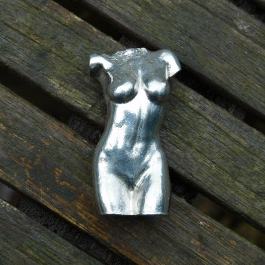 Miniature Female Nude Figurine, Hand Cast in Fine Pewter, by William Sturt