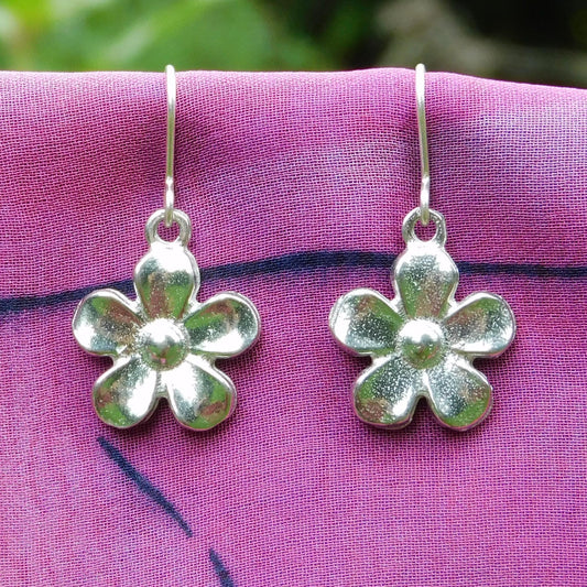 Tin 10th Wedding Anniversary Daisy Earrings | Eco-Friendly Jewelry by William Sturt