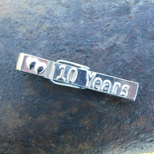 Tin anniversary, 10 Years Fridge Magnet, Handmade by William Sturt in Fine Pewter