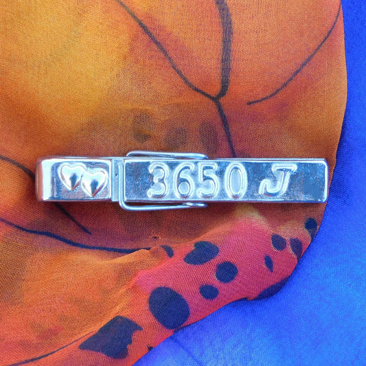French Tin anniversary Peg Photo Holder, 3650 J, Handmade by William Sturt in Fine Pewter