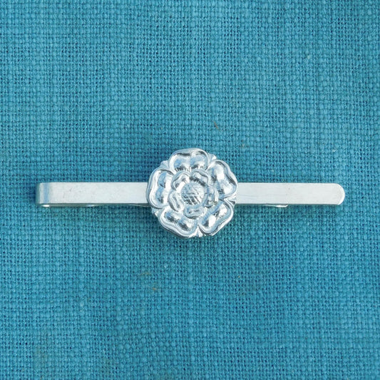 Yorkshire Rose Tie Clip, Tudor Rose Tie Clip, Handmade in Fine Pewter by William Sturt